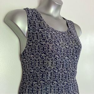 Sag Harbor Reversible Midi Navy and floral  Dress
